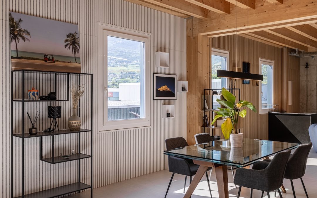 Traitement acoustique design pour un studio vidéo à Sierre