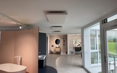 Traitement acoustique de l’espace d’expo de Wit SA à Vuippens